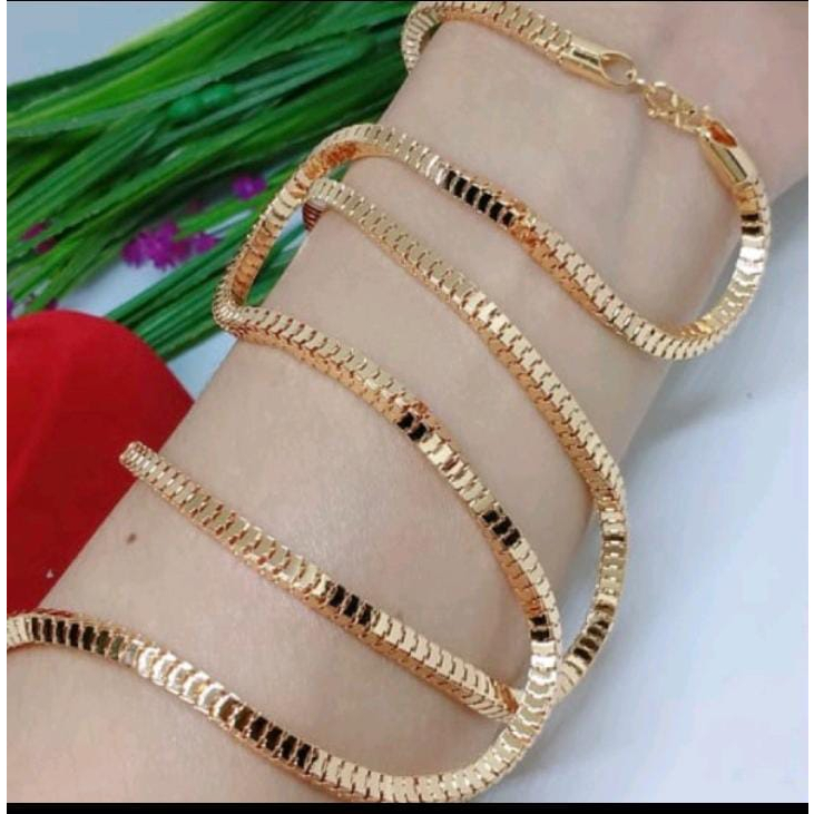 Kalung milano titanium xuping perhiasan wanita lapis emas