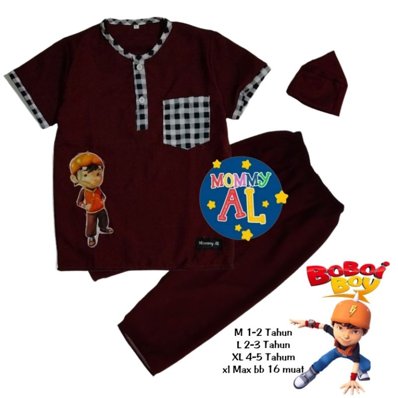 STELAN BAJU KOKO ANAK BOBOIBOY SERIES 1-6TAHUN LED