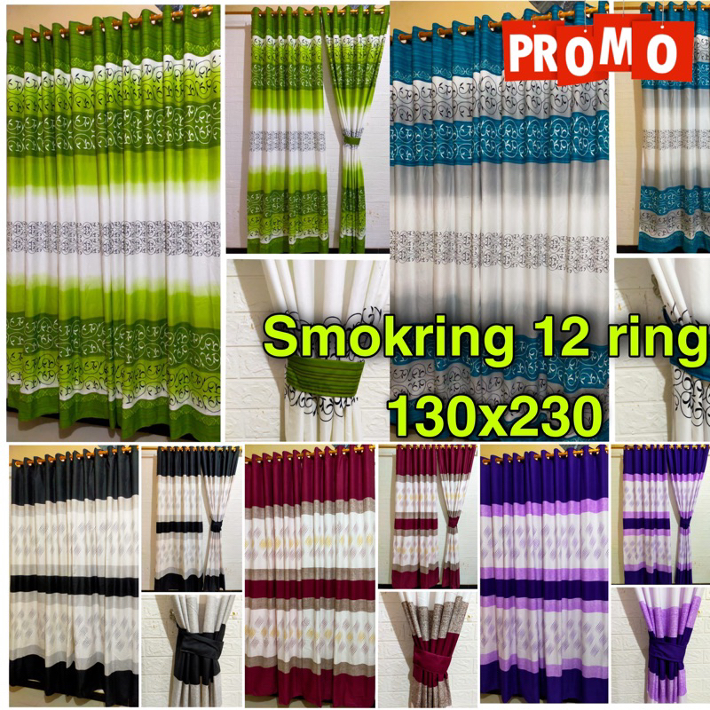 GORDEN SMOKRING 12 RING MINIMALIS 130x230 MULTIFUNGSI JENDELA/PINTU