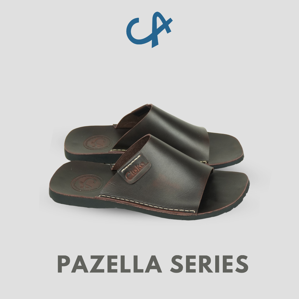 Sandal Pria Kulit Slide Cloka Pazella Genuine Leather