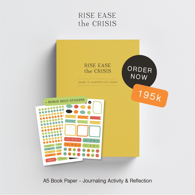 

Rise Ease The Crisis | Journaling Book | Guide to Quarter Life Crisis