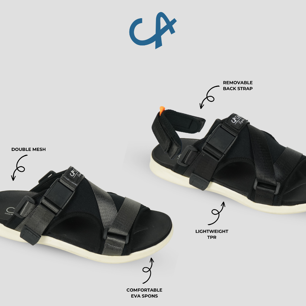 Sandal Kasual Pria Dewasa Distro Kasual Santai Traveling Gunung Ringan Anti Slip - Cloka Alessio