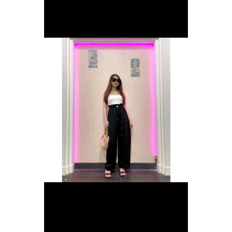 DOBBY PANTS CELANA KULOT SCUBA/KOREA PANTS LEG CELANA WANITA