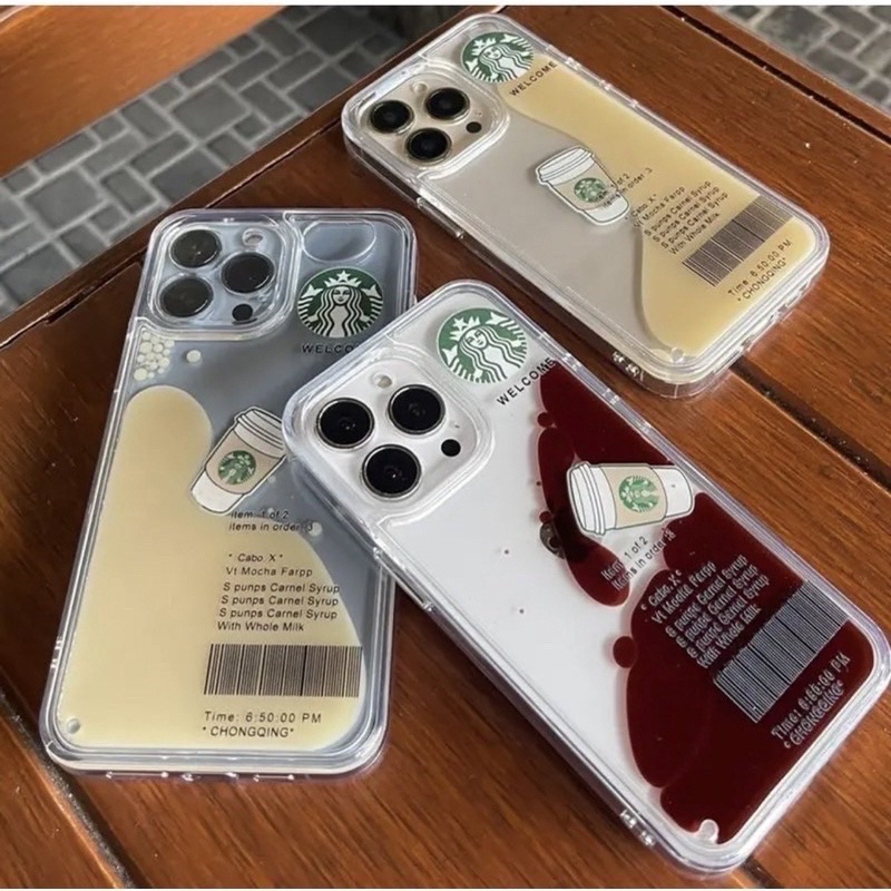 Case Motif STARBUCKS LIQUID IPHONE X XR XS MAX 11 12 13 14 15 PRO MAX 14+ 15+ 6 6G 6S 6+ 7 7+ 8 8+ P