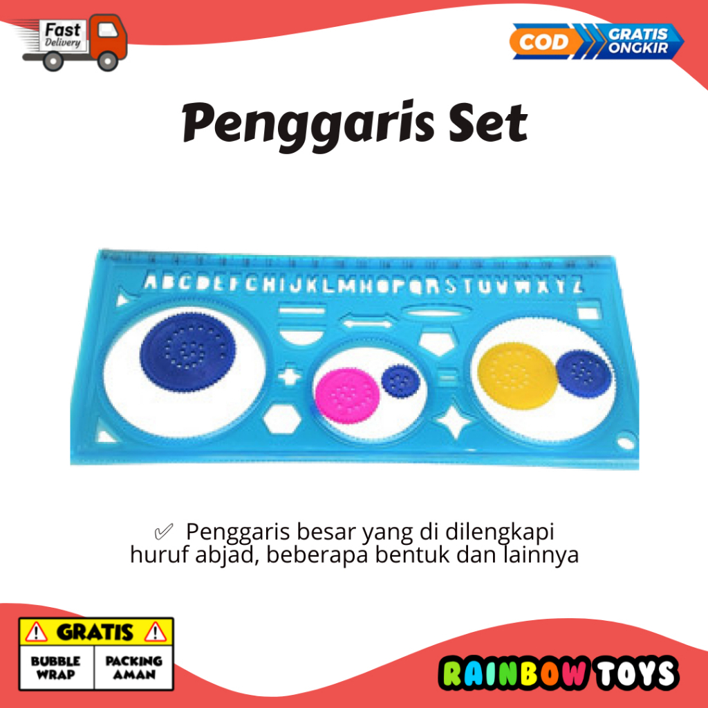 

Penggaris Motif Perlengkapan Sekolah Anak Set Set