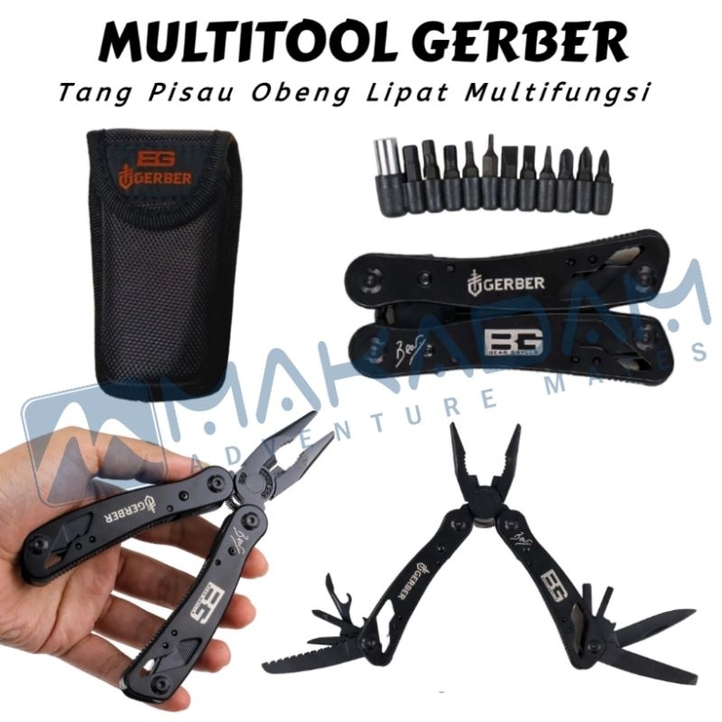 Gerber Multi tools tang pisau gergaji obeng lipat multi fungsi survival