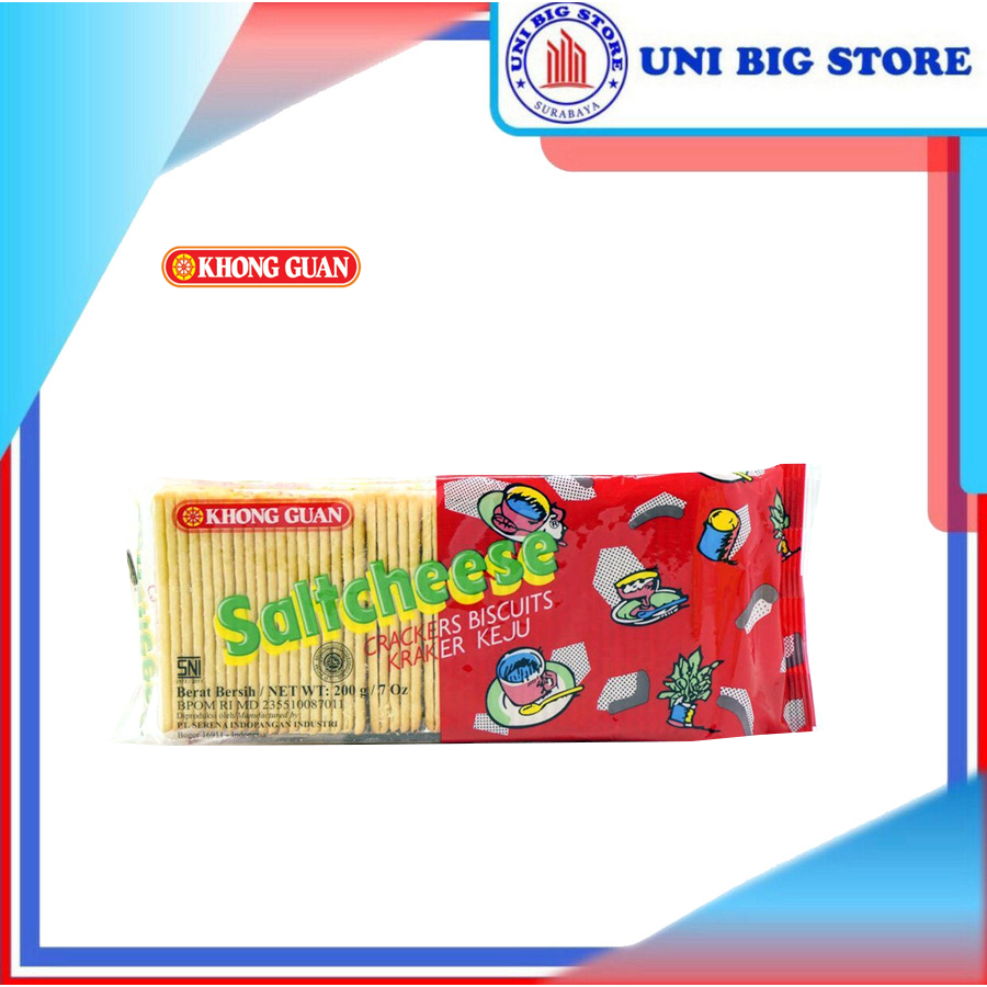 

Khong Guan Saltcheese Crackers Biscuits 200 gr Biskuit Kraker Keju