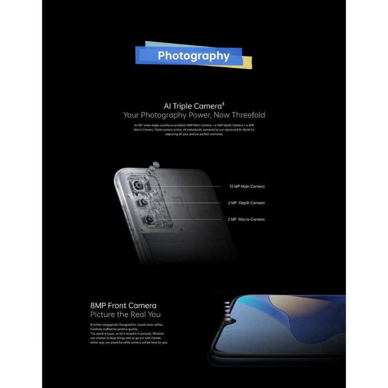 HP OPPO A16 6/128 Triple Camera 4G LET 6.52 inches Dual SIM 8MP+13MP