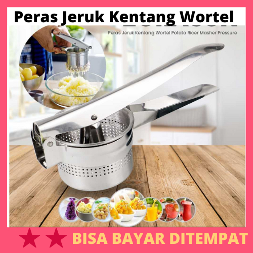 Peras Jeruk Kentang Wortel Potato Ricer Masher Pressure / Alat Peras Pemeras Perasan Peresan Pengepr