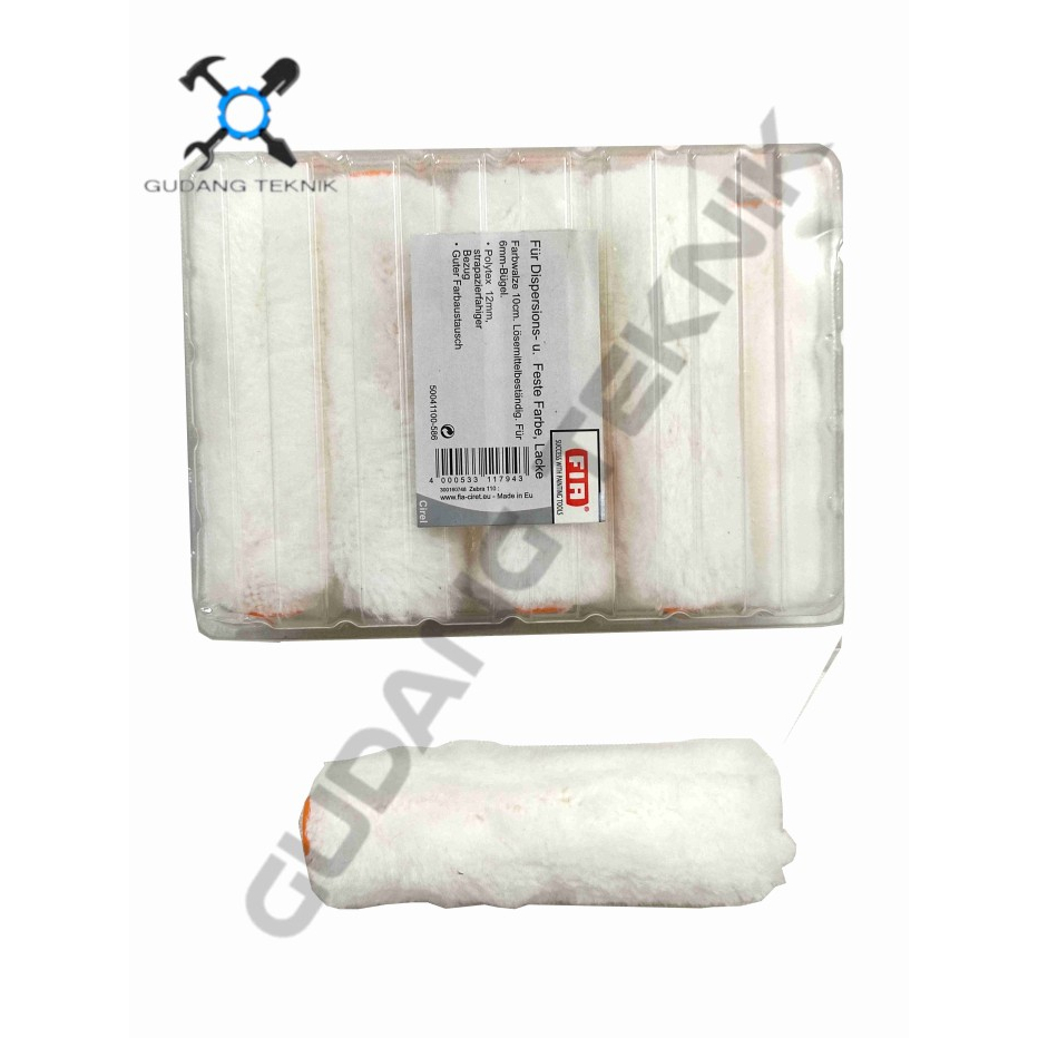 (SATUAN) Isi Kuas Cat Roll Bulu 4&quot; ORIGINAL FIA / Refill Ulang Pengganti Kuas Rol Roller Kapal Wool Busa Sponge 4 Inch FIA