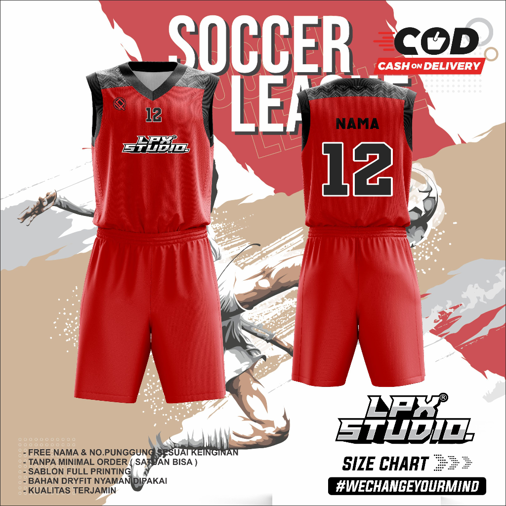 Jersey Basketball Red Fanta Free Name Set Custom