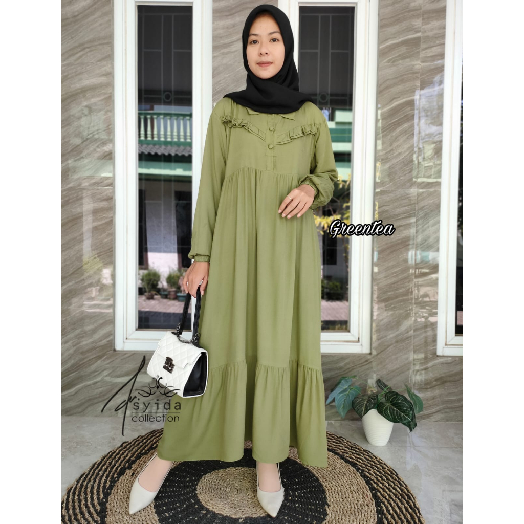 Gamis Riska Rayon / Gamis Rayon Semi Twill / gamis Rayon Polos