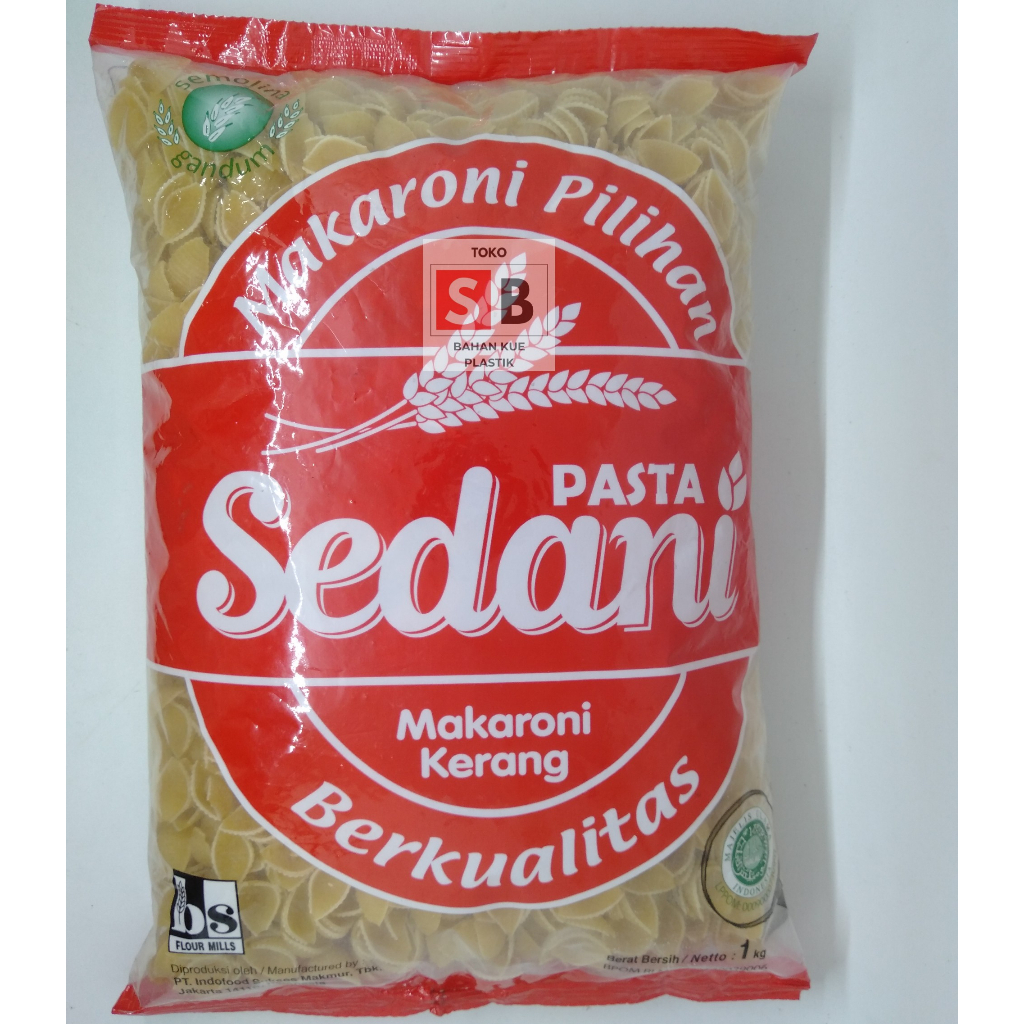 

MAKARONI KERANG SEDANI 1KG/ MAKARONI MENTAH BENTUK KERANG 1KG/ SEDANI MAKARONI KERANG