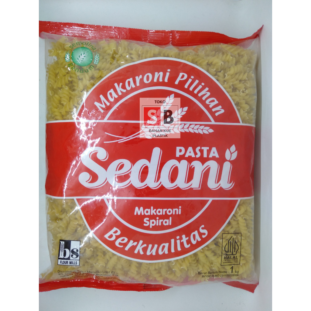 

SEDANI MAKARONI SPIRAL 1KG/ MAKARONI SPIRAL MENTAH 1KG