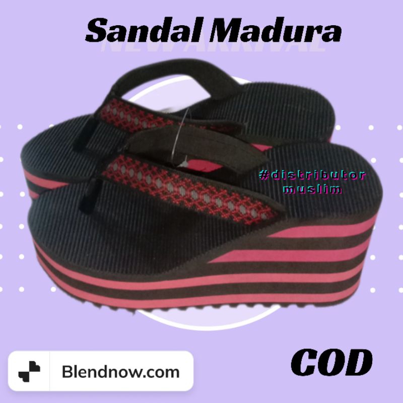 Sandal Madura Cewek Tinggi 5-6-7-8-9 Cm Sandal Wedges Sandal gunung