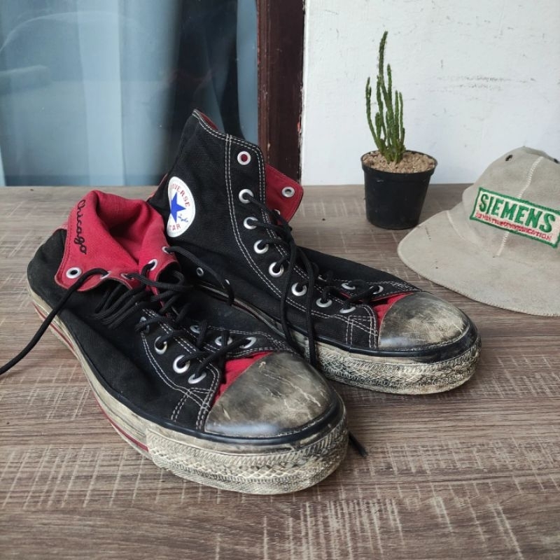 sepatu pria converse CT high roll down chicago second bekas seken ori