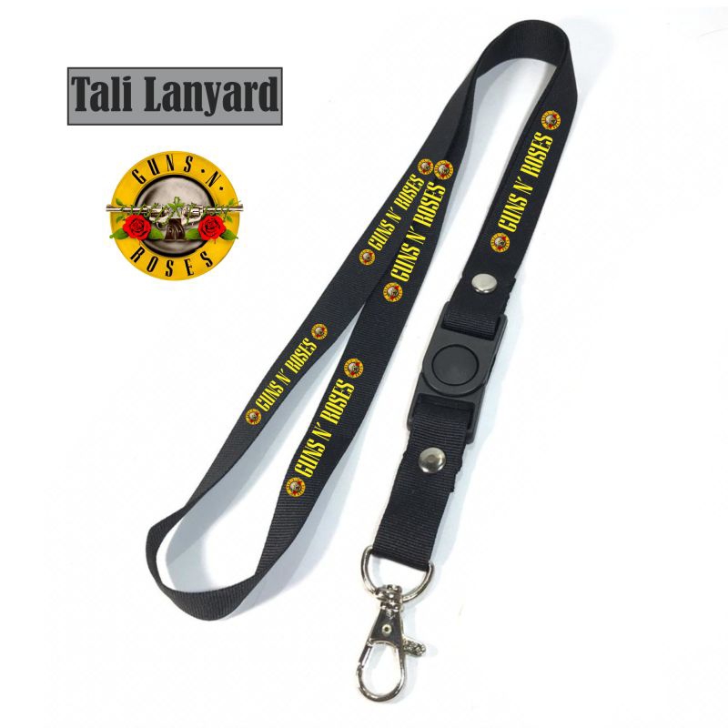 

lanyard GUNS N ROSES tali lanyard BAND ROCK gantungan kunci name tag id card kartu nama / tali lanyard gantungan leher fullprint