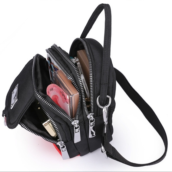 TAS SELEMPANG WANITA IMPORT KANVAS PREMIUM HITAM ELECNA TA816B5 MINI SLINGBAG KOREA SHOULDER BAG BAHU CEWEK REMAJA MURAH KEKINIAN SIMPLE CASUAL BRANDED BATAM FASHION LUCU