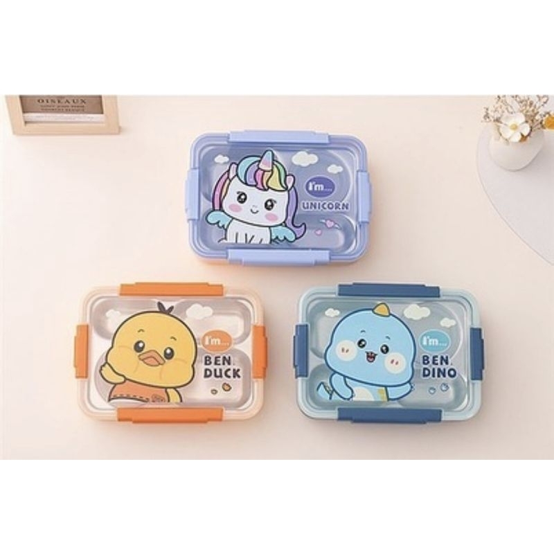 Lunch Box Stainless Anak 4 Sekat