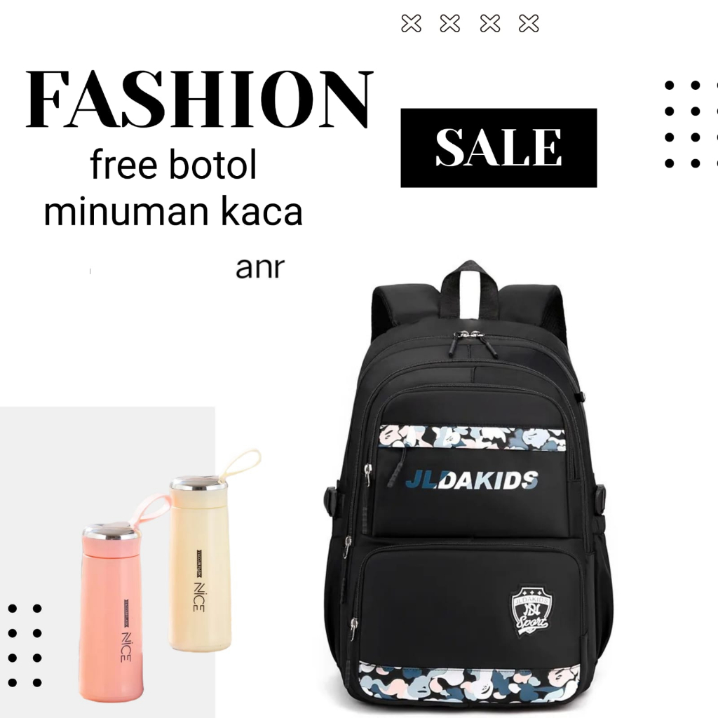 2023 Tas Punggung Ransel Wanita Import Backpack Cewek Impor (1 KG MUAT 2) JLD KIDS  FREE BOTOL