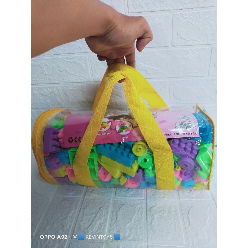 HJ 3838 AK MAINAN BALOK ISI 316PCS / MAINAN BONGKAR PASANG / MAINAN ANAK EDUKASI SUSUN BALOK HAPPY KIDS