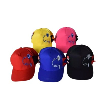 Topi Baseball Anak Dino Polos / Bordir Nama Bahan Drill