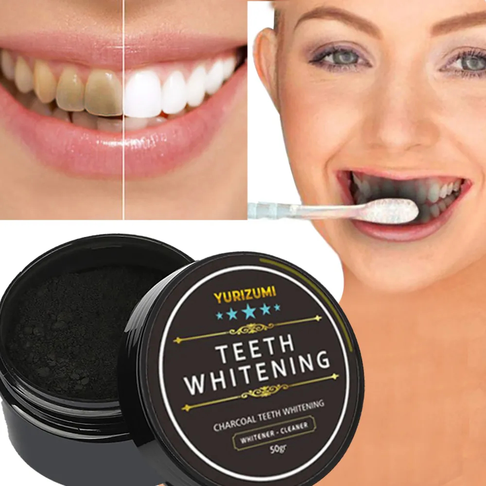 YURIZUMI Teethwhitening Pemutih GIGI 50gr Pemutih GIGI BUBUK HITAM