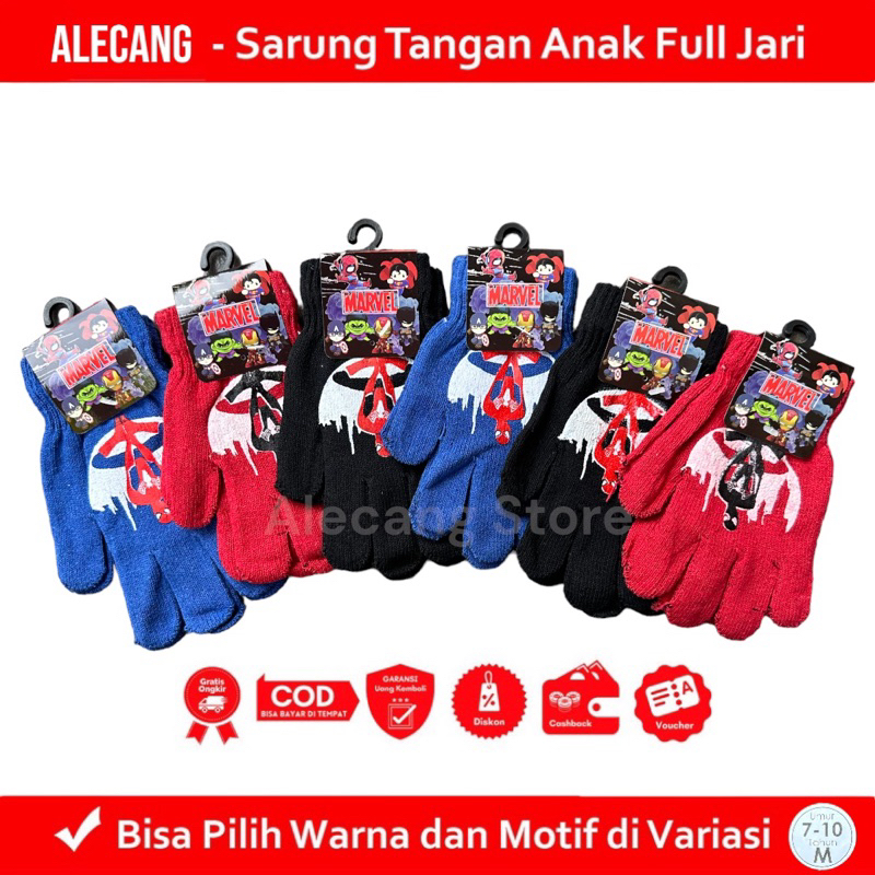 Sarung Tangan Anak Full Jari Motif Karakter