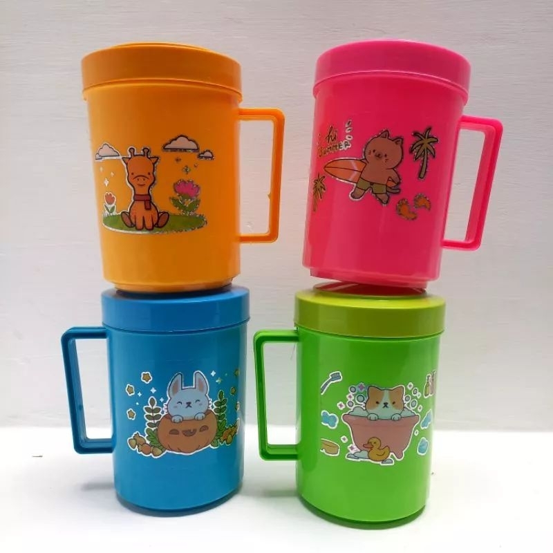 Mug Jumbo -+ 850 ML / Cangkir Plastik Jumbo / Mug Ulir Jumbo