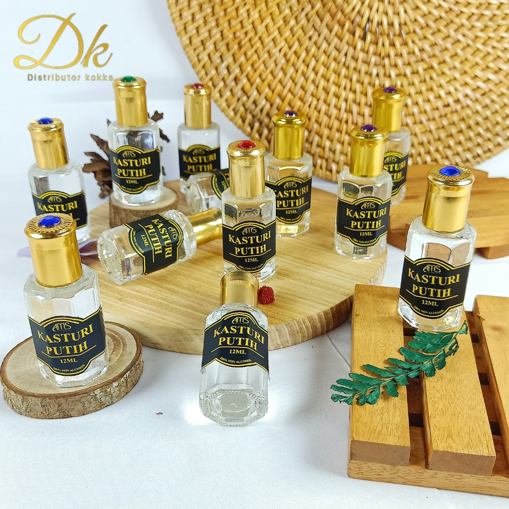 PARFUM SHALAT KASTURI PUTIH 12ML ORIGINAL FULL BIANG