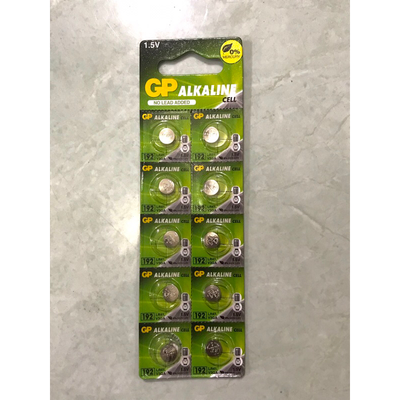 Baterai Koin GP Alkaline LR41 / 192 (isi 10)