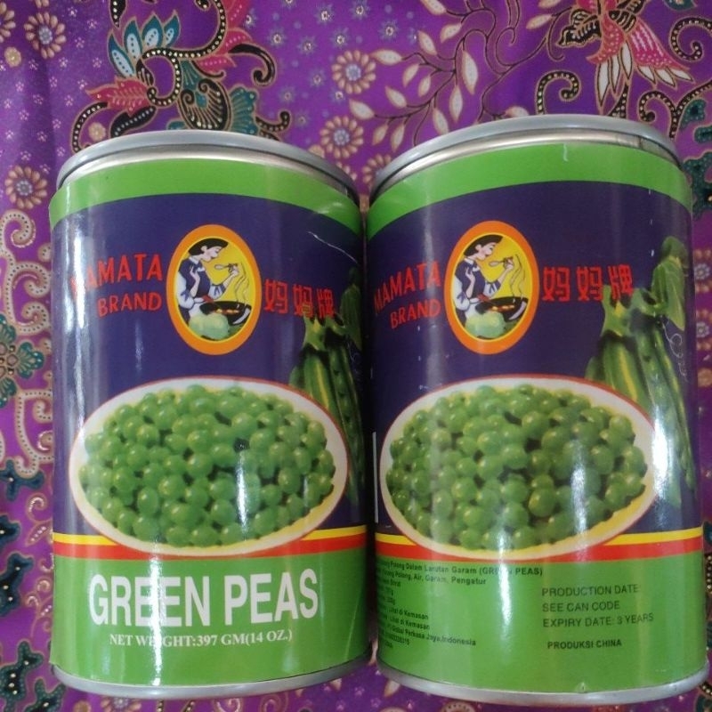 

Kacang polong / kacang arcis dalam kaleng merek mamata brand 425gram