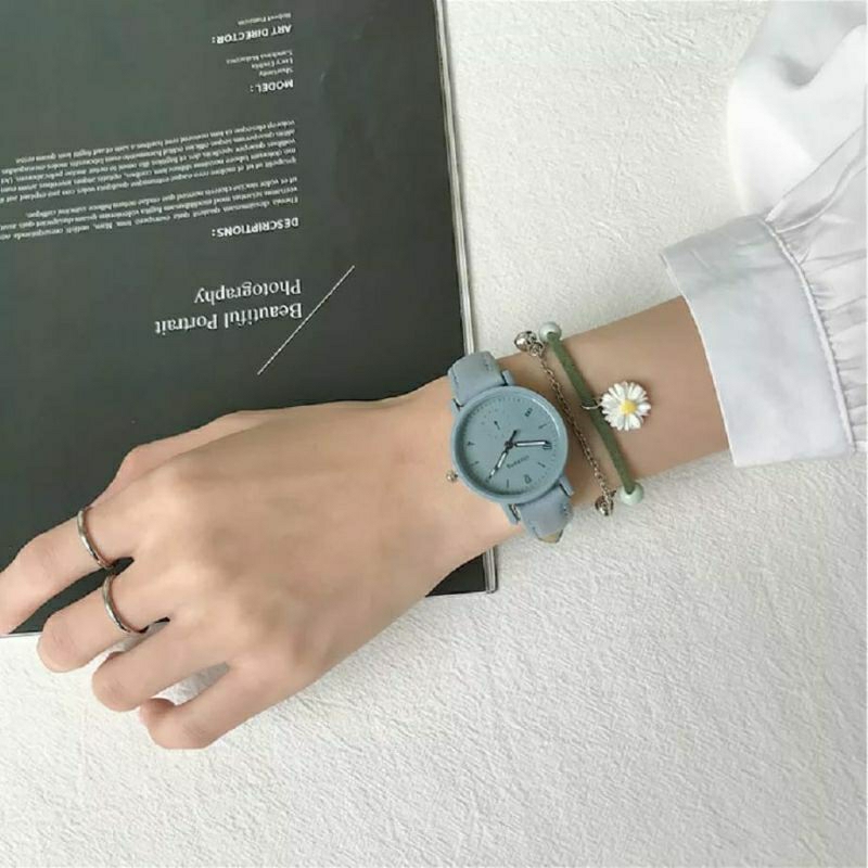 Jam Tangan Wanita Leather Formal Keseharian Kasual Trendy Fashion