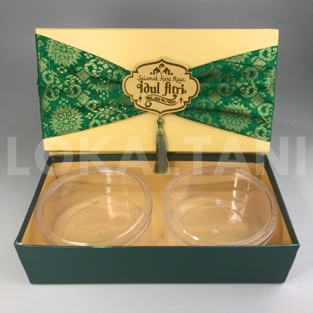 

Hardbox Kue Kering 2 Toples 500gr Lebaran/Box Hampers Lebaran