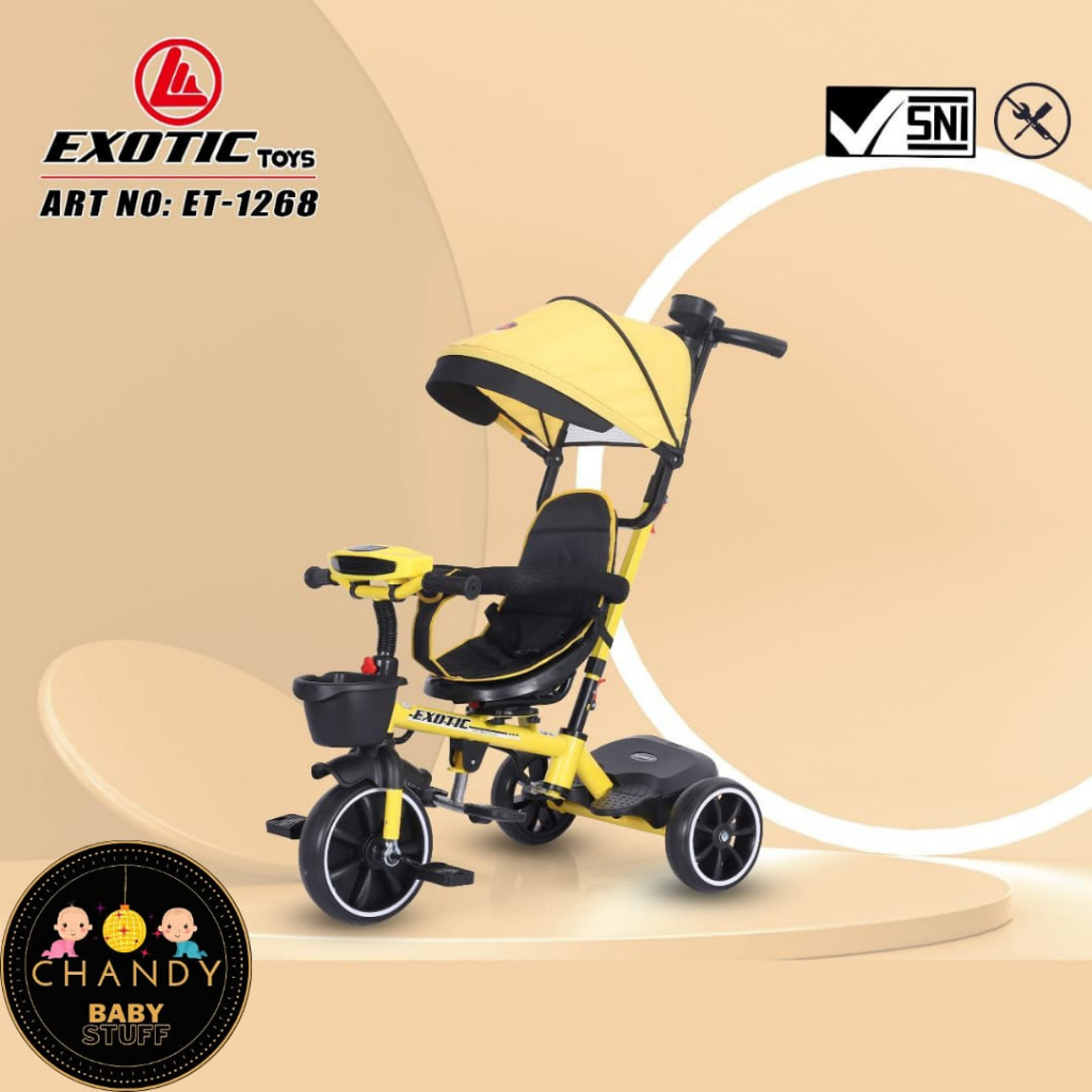 SEPEDA ANAK RODA TIGA EXOTIC ET 1268 DESAIN TERBARU