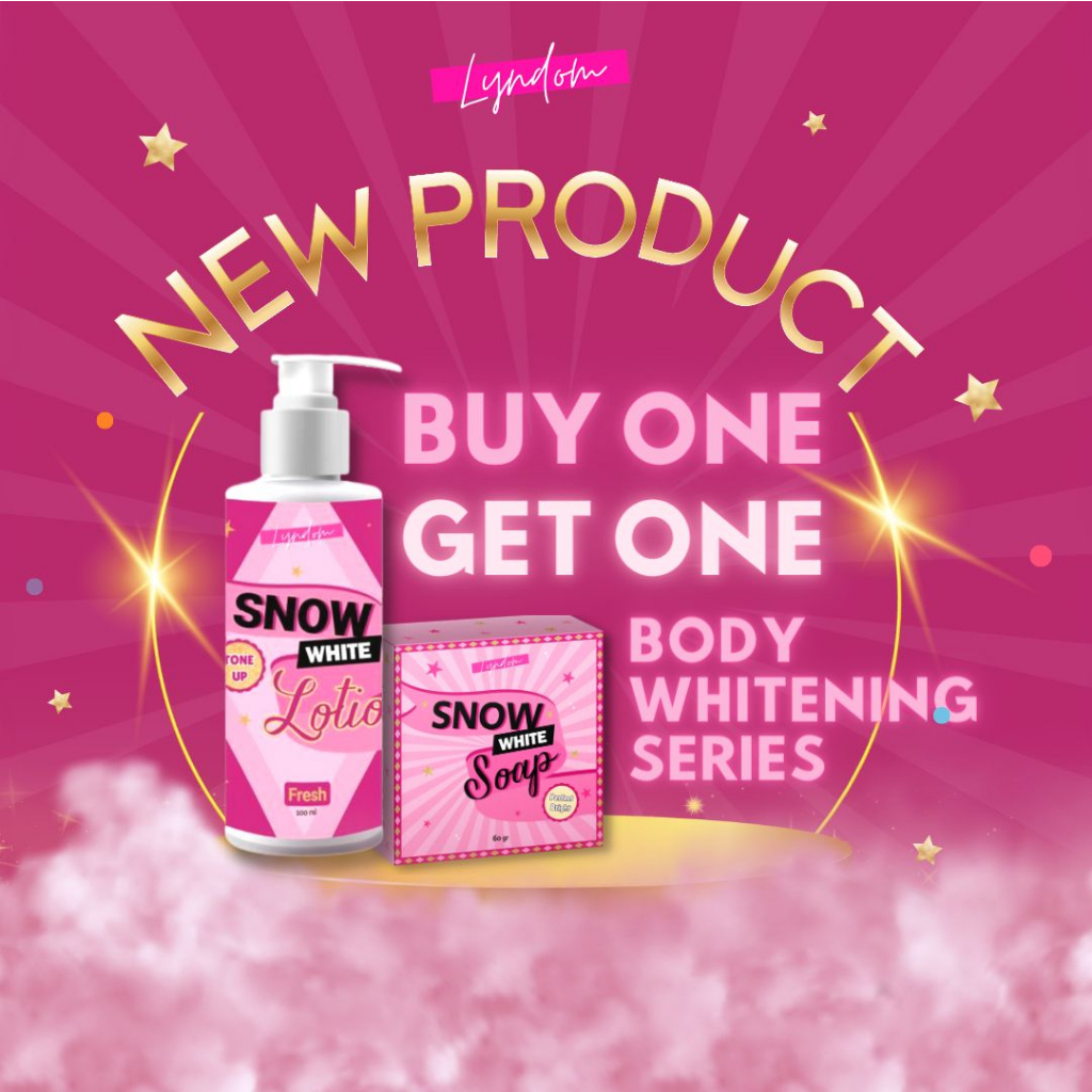 (JSO) Lyndom beli 1 gratis 1 body whitening series / snow white lotion / snow white soap