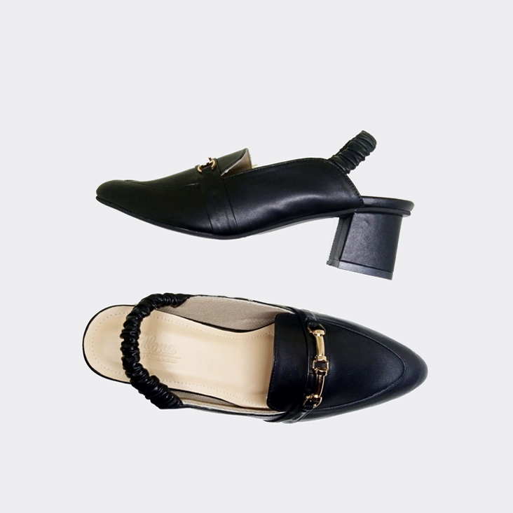 sepatu heels mules wanita slingback / sepatu sandal bustong formal pesta ukuran jumbo besar big size 40-41-42-43-44-45