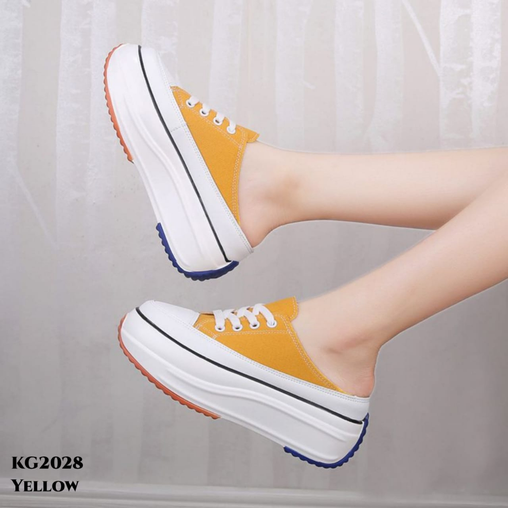 WYN SEPATU SNEAKERS WEDGES SLOP TRENDY FASHION KOREA KG2028