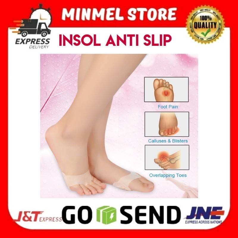 INSOL SEPATU INSOLE SOL ALAS KAKI SILIKON GEL ANTI SLIP SOUMIT PUTIH