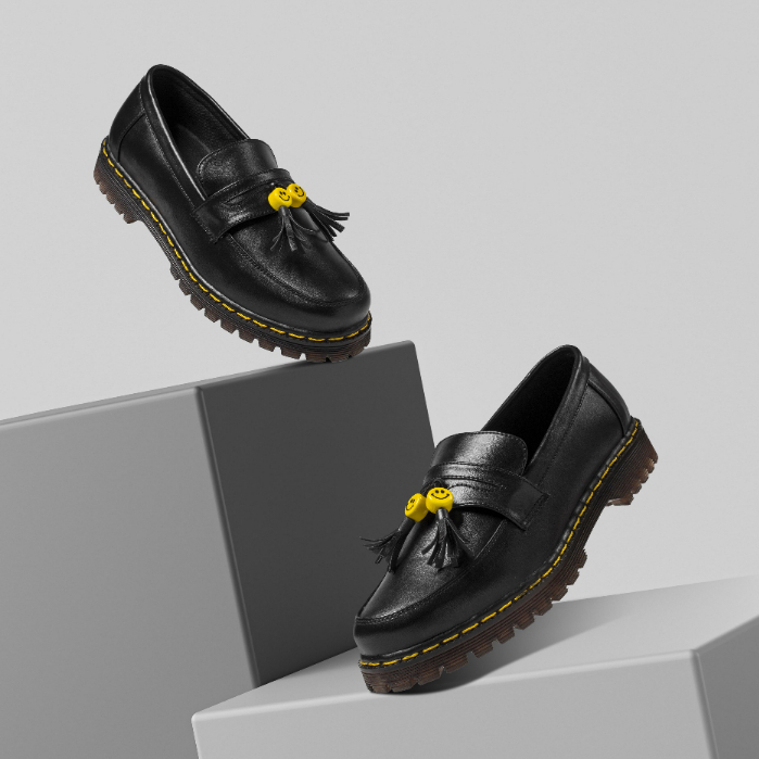 SMILE BLACK |ManNeedMe x ARF| Sepatu Loafers Pria Docmart Formal Shoes Pantofel Kantor / Kerja ORIGINAL