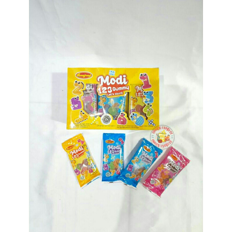 

Permen Modi Gummy 123 Ranjani Box ( 1 Box isi 30 pcs @5gram )