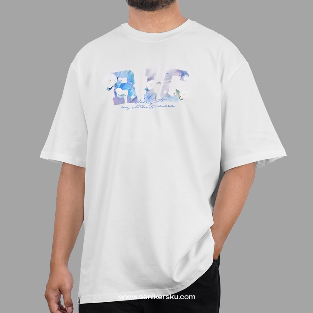 RIC Ricky Is Clown Camellia Blue White Tee