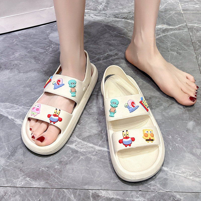 Sandal Gunung Wanita Lalisa Slip On Korea Karakter 3D Sendal Tali Belakang Wanita Korean Style Eva Anti Slip