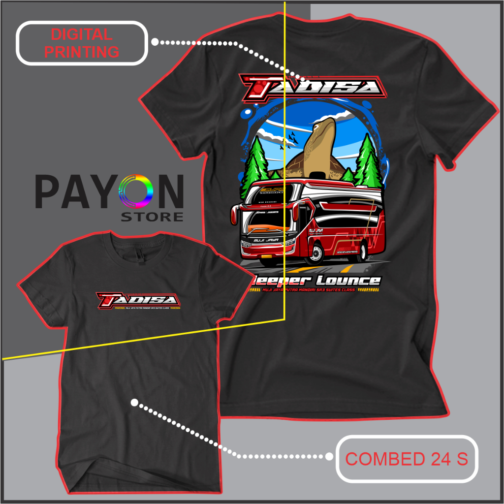 KAOS BIS MUJI JAYA TADISA COMBED 24 S PREMIUM