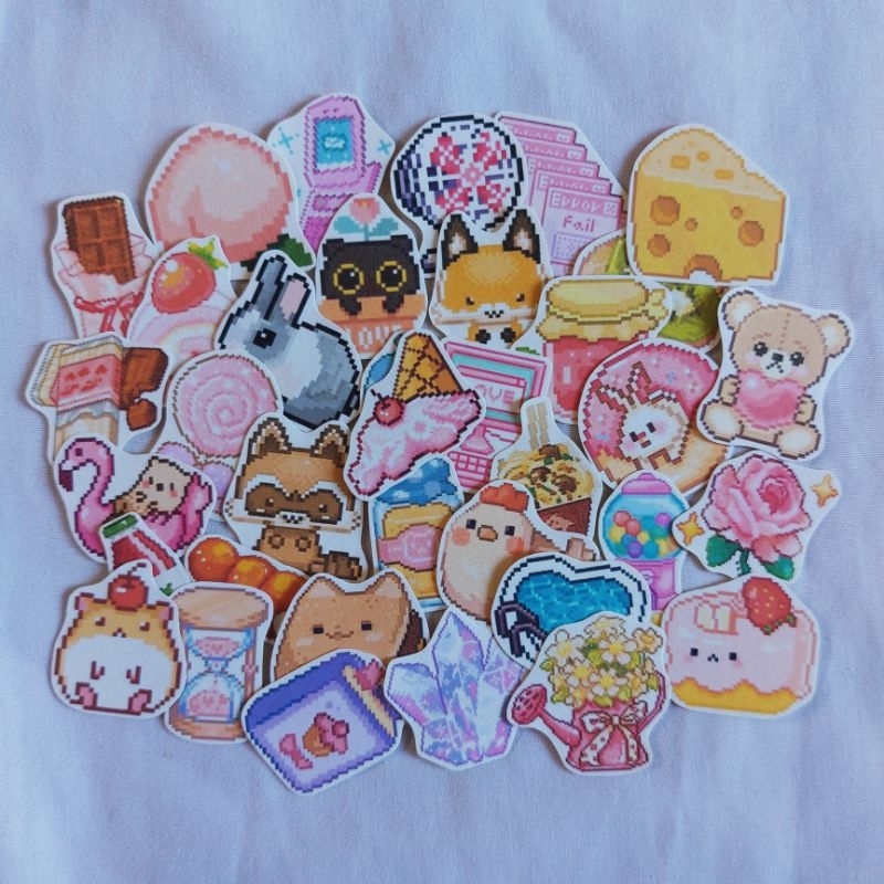 

[90 pcs] mini cute pixel stiker