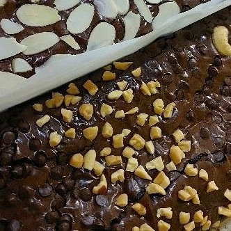 

Fudgy brownies panggang