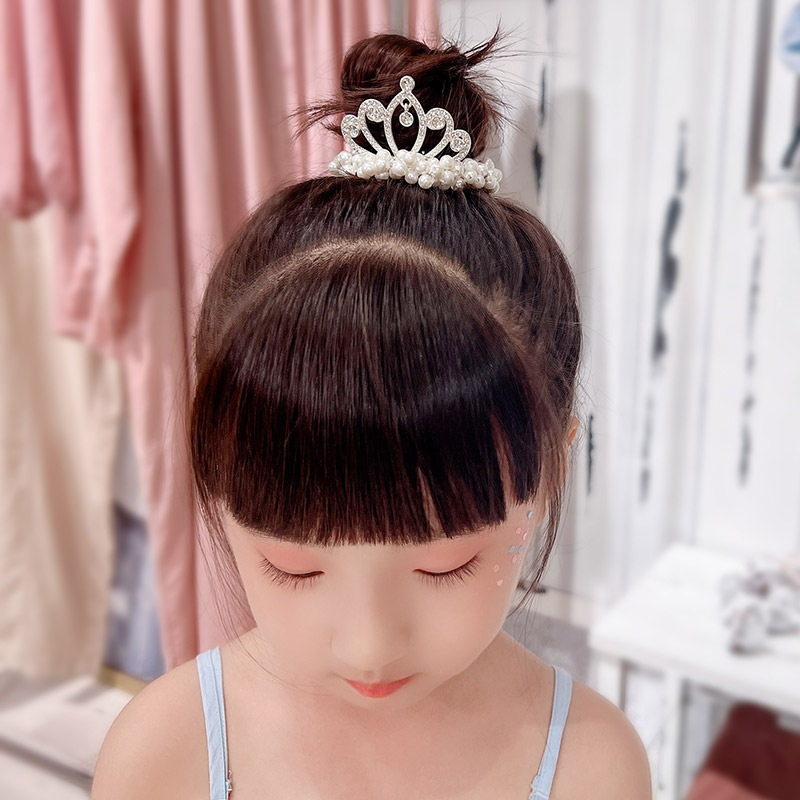 Ikat Rambut Mahkota Mutiara - Ikat Rambut Anak Wanita - Hiasan Rambut