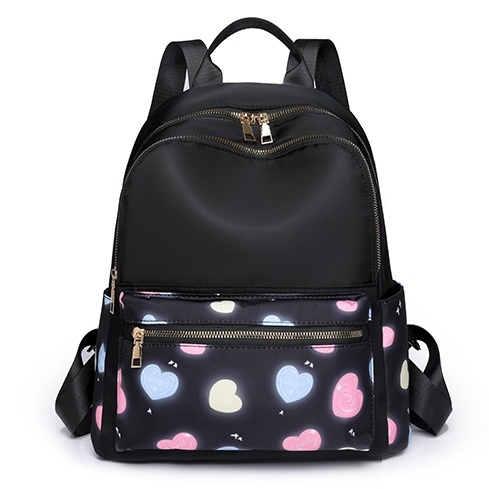 TAS RANSEL WANITA PREMIUM KOREA BACKPACK IMPORT PUNGGUNG GENDONG KEKINIAN BRANDED FASHION ANTI AIR HITAM MOTIF LOVE CEWEK SEKOLAH KULIAH KERJA REMAJA MURAH BERYLUNE TA815B5