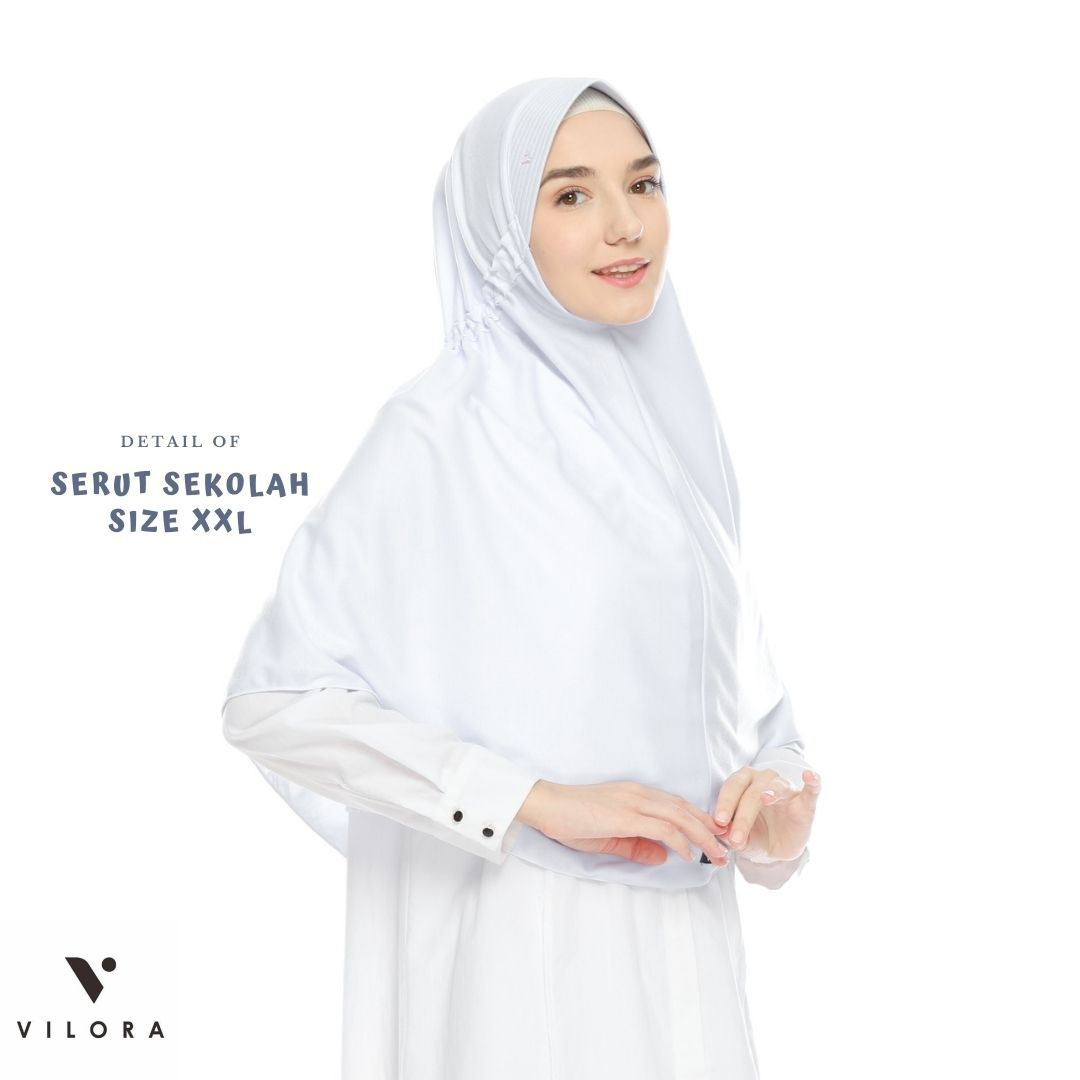 Vilora - Kerudung Sekolah Serut New Color 2023 (Hijab Instan)