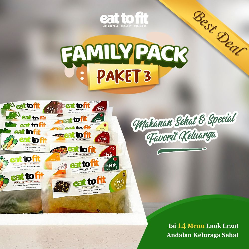 FROZEN FOOD PAKET MAKANAN SEHAT KELUARGA PAKET FAMILY PACK EAT TO FIT